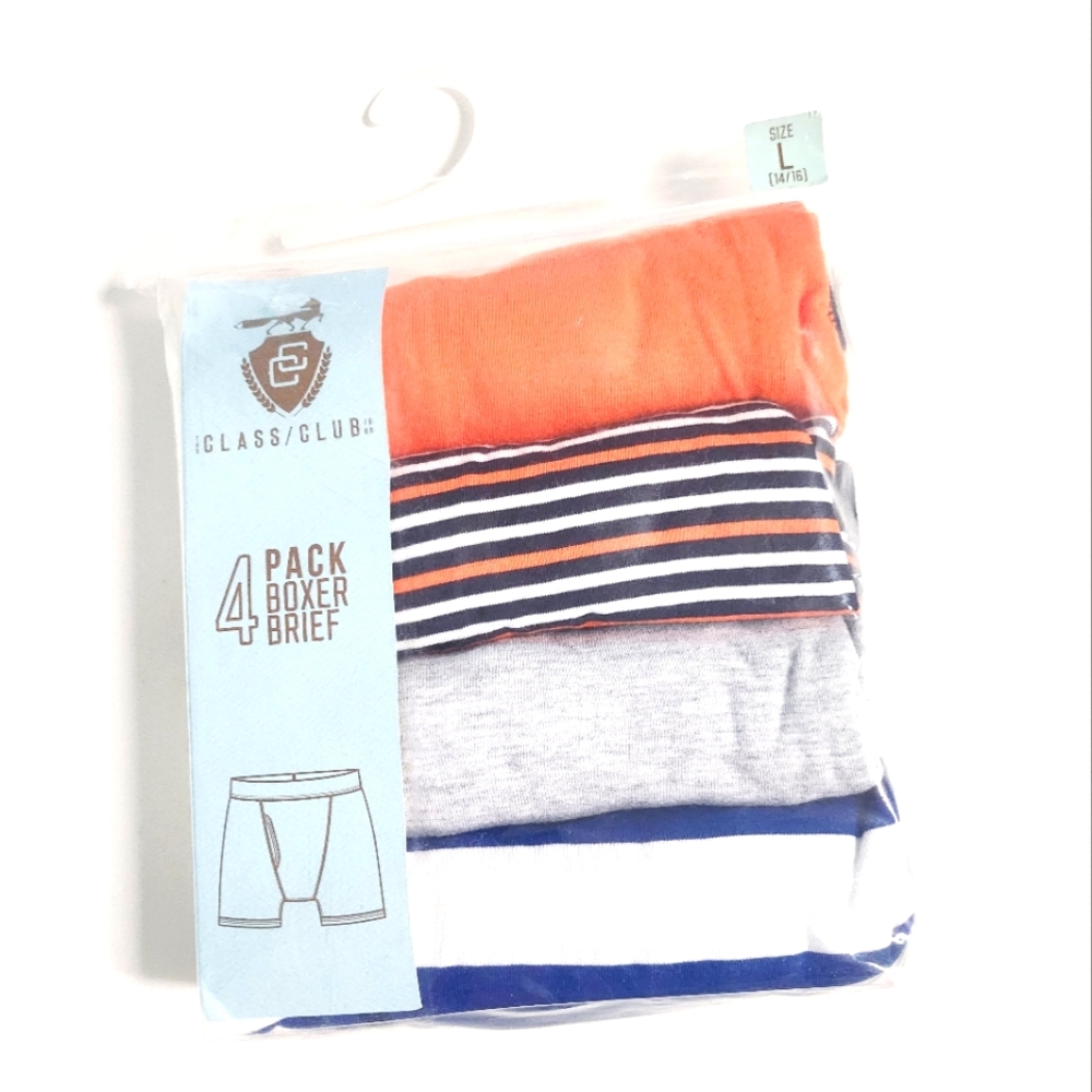 L NEW Class Club Boxer Briefs 4 Pack